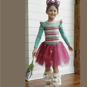 Matilda Jane Girls Moments With You Oh Deer Pink Polka Dot Costume Tutu skirt